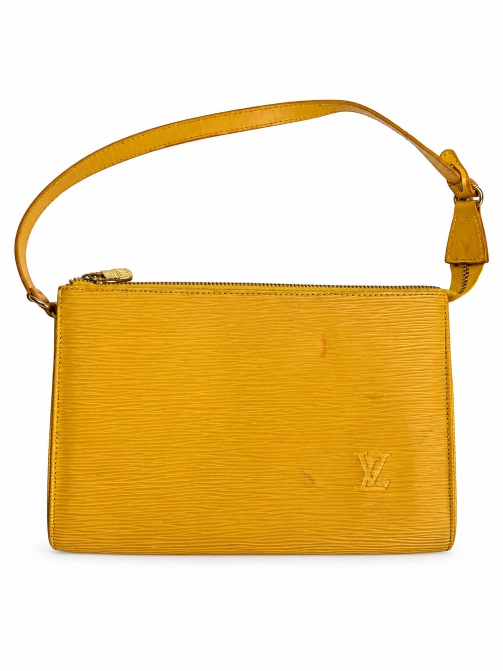 Louis Vuitton Epi Pochette Accessoires 21 Tassili Yellow Vintage Wristlet